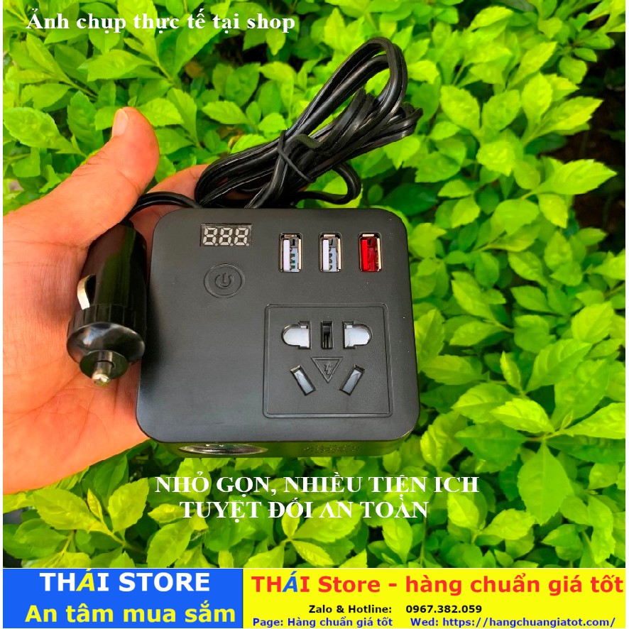 Bộ chuyển đổi dòng điện CAR INVERTER dùng trên mọi ô tô hãng OCREE, cấp điện cho nhiều thiết bị (Mã T19) | BigBuy360 - bigbuy360.vn