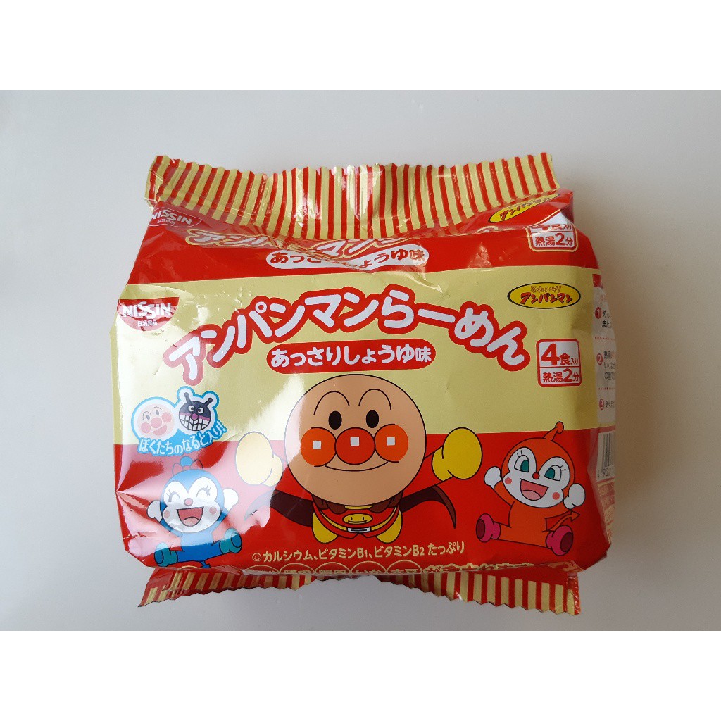 MỲ ĂN LIỀN ANPANMAN RAMEN 90G(30GX3GÓI) (VỊ NƯỚC TƯƠNG THANH DỊU) - Hachi Hachi Japan Shop