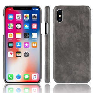Ốp điện thoại nhựa cứng da PU vintage cho iPhone Xs Max
