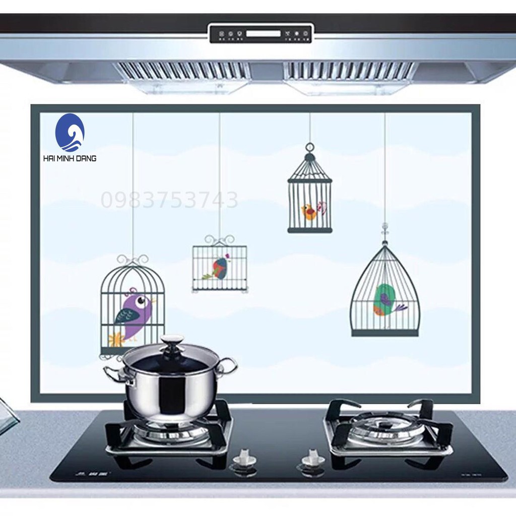 Combo 3 Tấm Giấy Dán Bếp Cách Nhiệt 3D Mẫu Mới