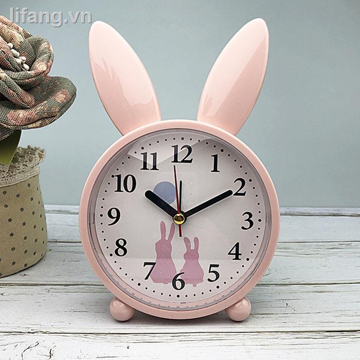 Đồng hồ báo thức để bàn họa tiết hoạt hình sáng tạo cho bé gái