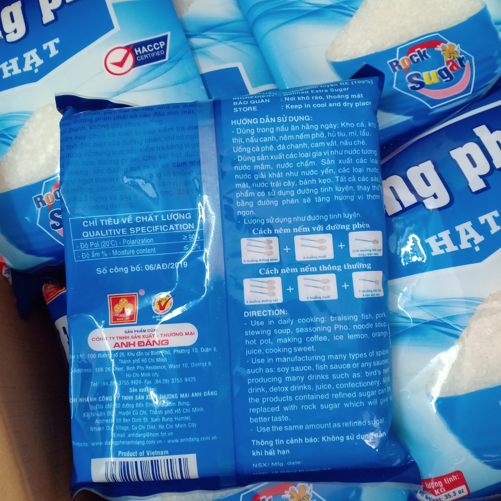 [có hóa đơn đỏ ] Đường phèn Anh Đăng dạng hạt 500g/1kg