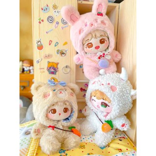 Bộ đồ thú cho doll 10/15/20cm