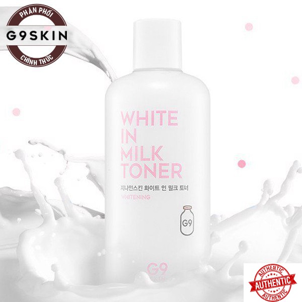 [Mã giảm giá] [ Mini 50ml ] Nước Hoa Hồng Dưỡng Trắng Da G9Skin White In Milk Toner