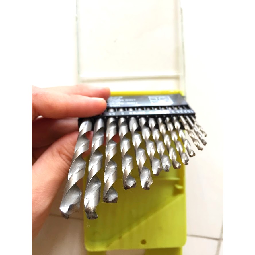 Bộ mũi khoan xoắn 13 món bằng thép gió HSS Voto siêu cứng