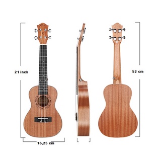 [Tặng capo, bộ dây, pick gảy] Đàn Ukulele, Đàn Ukulele Soprano 21inch (gỗ Mahogany nguyên tấm)