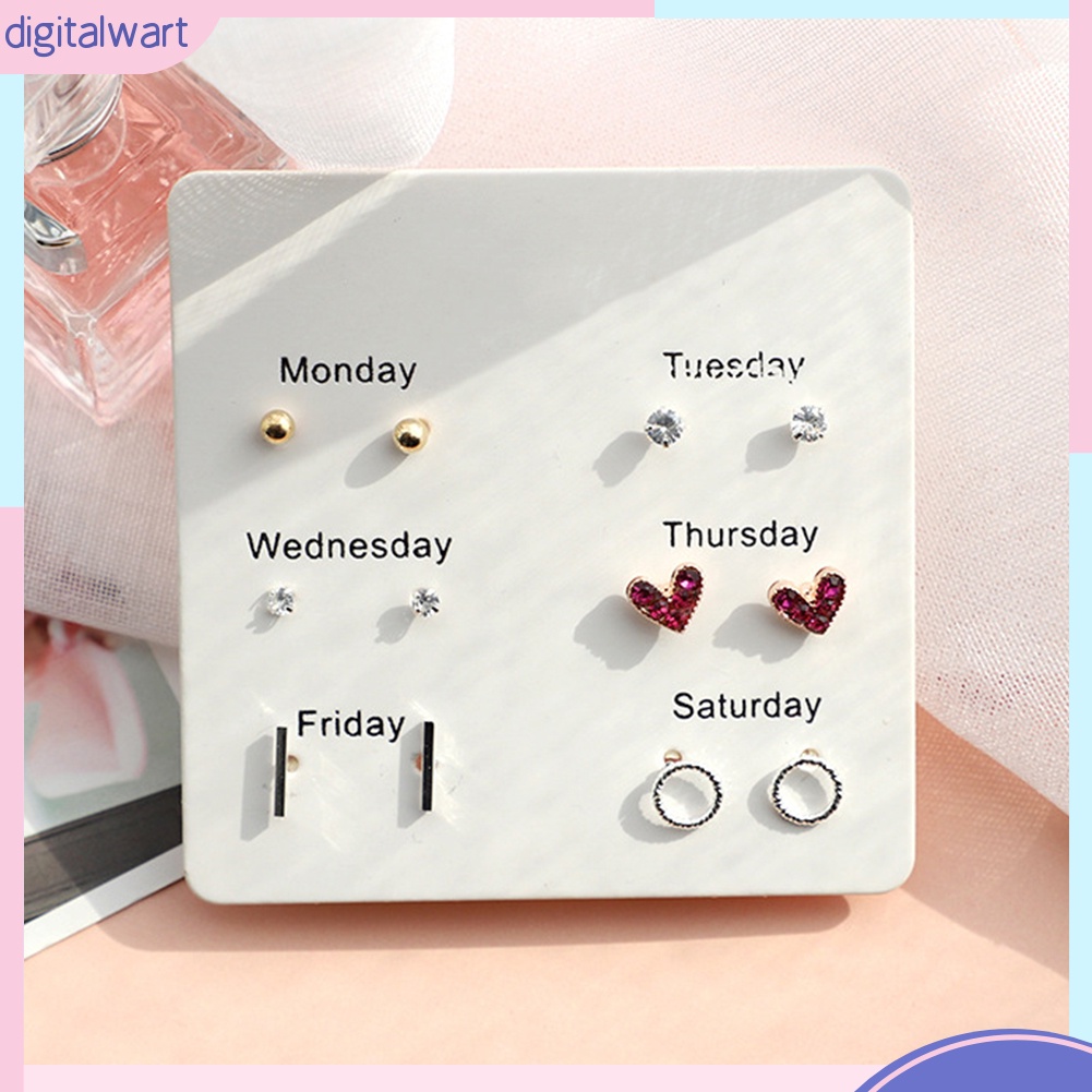 Set 6 Khuyên Tai Thời Trang Nữ