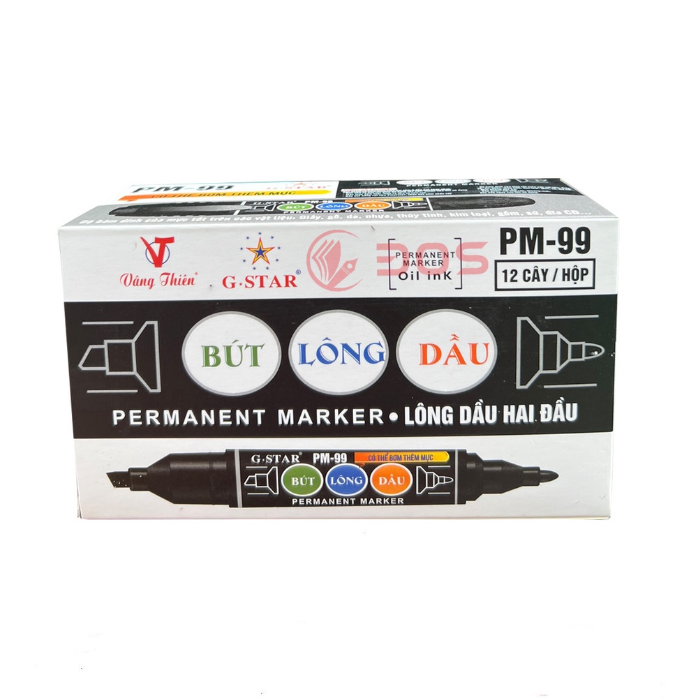 Hộp 12 Cây Viết Lông Dầu 2 Đầu G-star Cao Cấp PM99