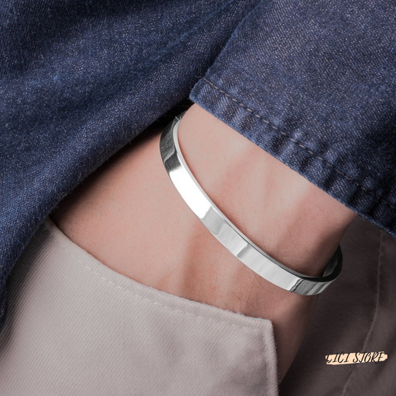Vòng Đeo Tay Nam Nữ Trơn Basic Bằng Thép Titan Không Gỉ Phong Cách Hàn Quốc | BigBuy360 - bigbuy360.vn