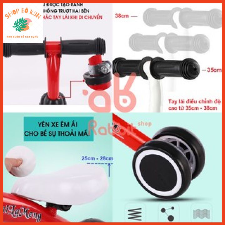 Xe chòi chân 4 bánh xe thăng bằng cho bé TỪ 1 - 3 TUỔI .
