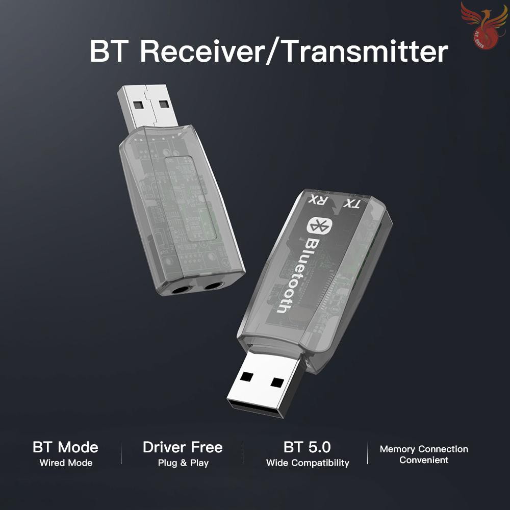 Usb Nhận Tín Hiệu Âm Thanh Bt-Tx5 2 Trong 1 Giắc Cắm 3.5mm