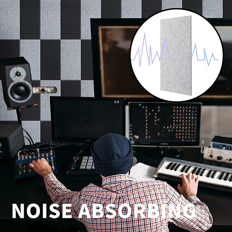 Set 9 Đệm Xốp Cách Âm Chống Ồn Hình Chữ Nhật Trang Trí Cho Studio