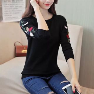 Áo len cardigan thêu hoa tay