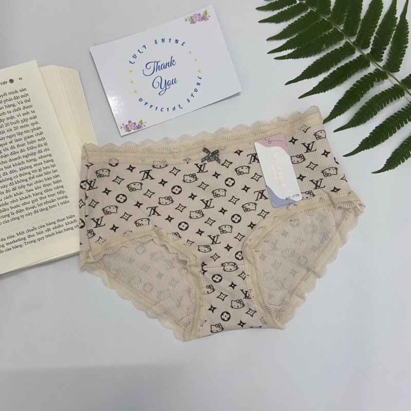 Quần lót nữ không viền, quần xì nữ cotton họa tiết chữ sang trọng ôm mông tôn vòng 3 gợi cảm Luly Shine Q20