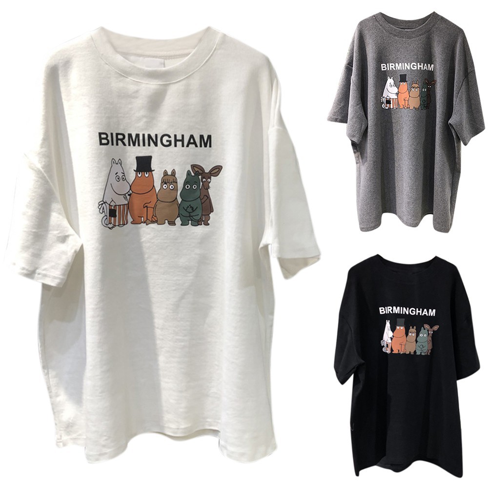 Áo Thun Nữ Ngắn Tay Dáng Dài In Họa Tiết