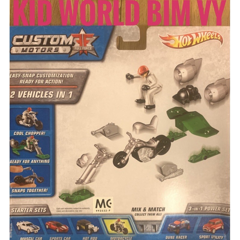 Xe mô hình Hot Wheels Custom Motors Pack. Tỷ lệ: 1:43.