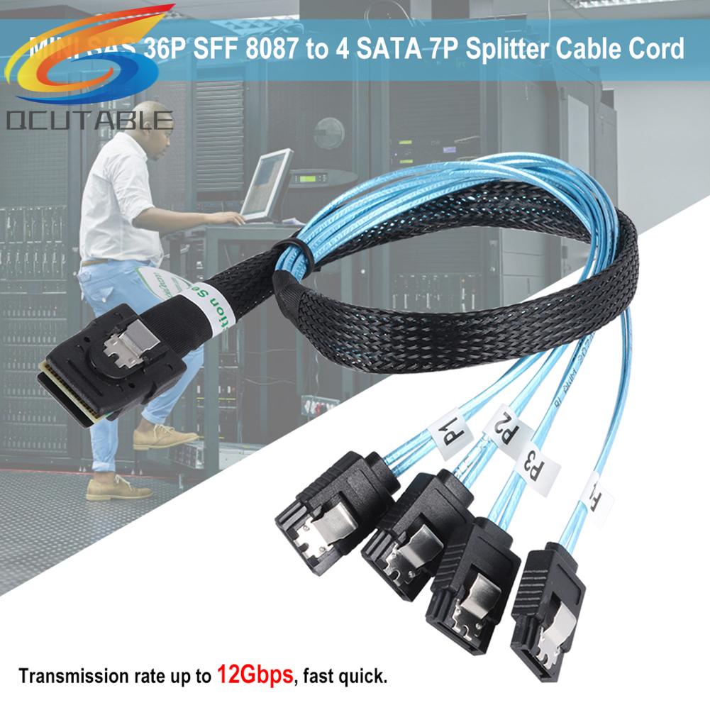 Dây cáp mở rộng Mini SAS SFF-8087 36-Pin sang 4 SATA 7-Pin