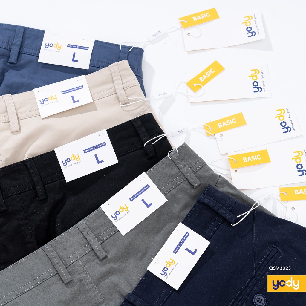 Quần Short Nam YODY, Quần Đùi Nam Mùa Hè Chất Kaki Dáng Thế Thao, Thời Trang Cao Cấp Mã SP QSM3023