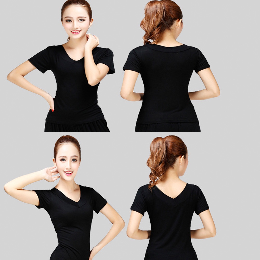Áo Thun Khiêu Vũ Latin Ngắn Tay Thời Trang Dành Cho Nữ