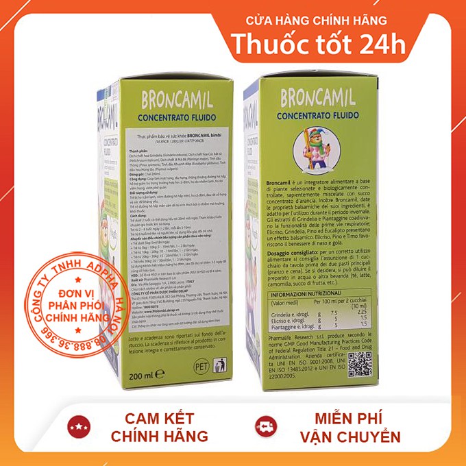 BRONCAMIL BIMBI - Thảo dược châu Âu giảm ho cao cấp 3 trong 1