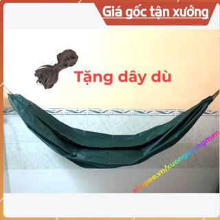 [Tự chụp] Võng Dù Cá Sấu 2 Lớp Tặng Kèm 5m Dây Dù