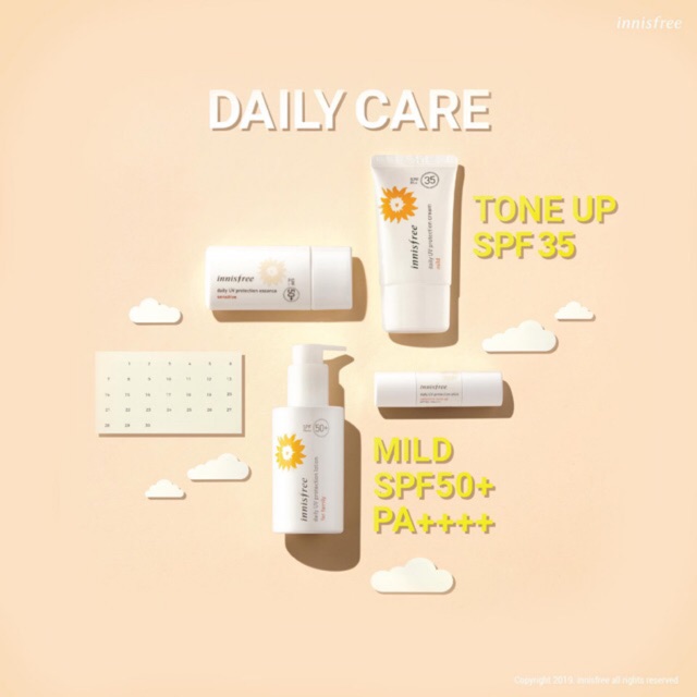 Kem chống nắng Innisfree Triple care/Long lasting/Daily/No sebum/Tone up