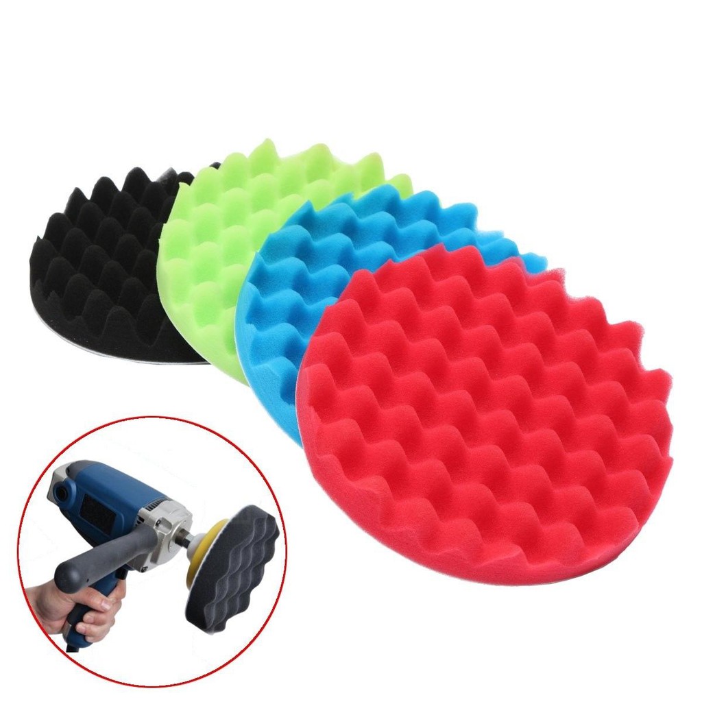 Bộ 4 Miếng Xốp Đánh Bóng Xe Hơi Kích Thước 3 / 4 / 5 / 6 / 7 "Inch