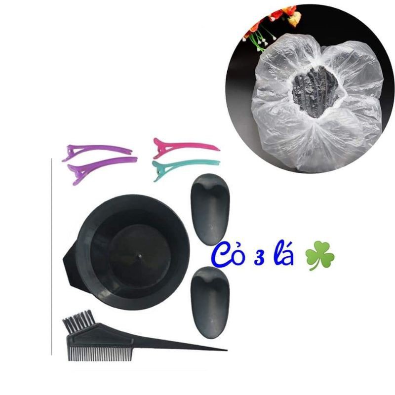 Tách lẻ lược, kẹp mỏ vịt, bịt tai, mũ trùm, chén, dụng cụ nhuộm tóc, LOẠI THƯỜNG, MỎNG