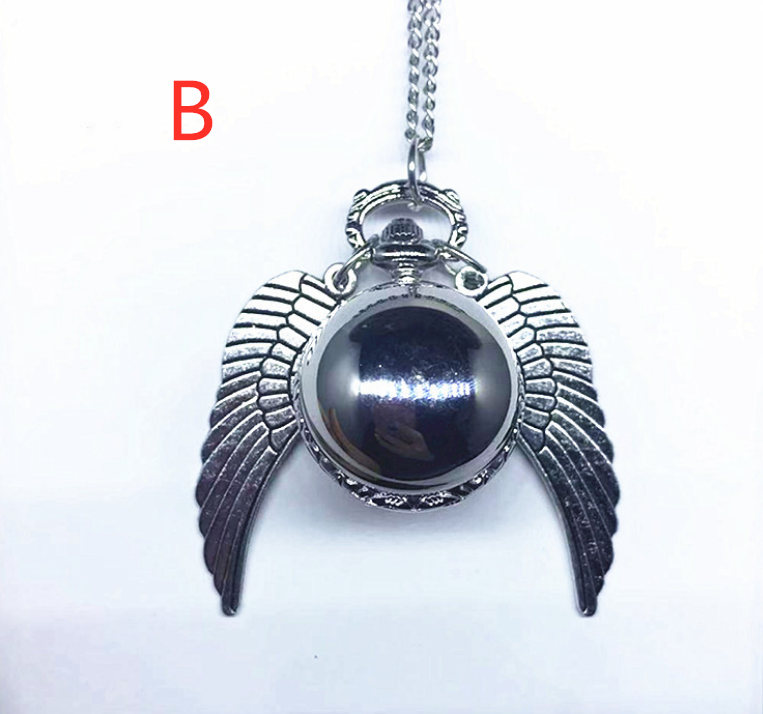 Dây chuyền mặt hình đồng hồ quả bóng snitch kiểu steampunk trong Harry Potter