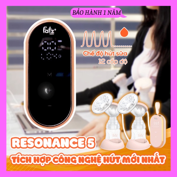 Máy hút sữa điện đôi fatz baby, máy vắt sữa fatz baby resonance có mát xa, kích sữa