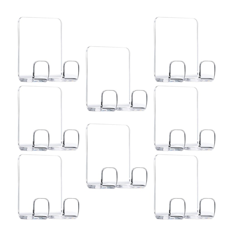 Bộ 8 Móc Dán Tường Siêu Dính Chống Thấm Nước Cho Phòng Tắm / Nhà Bếp / Tủ / Cửa / Văn Phòng