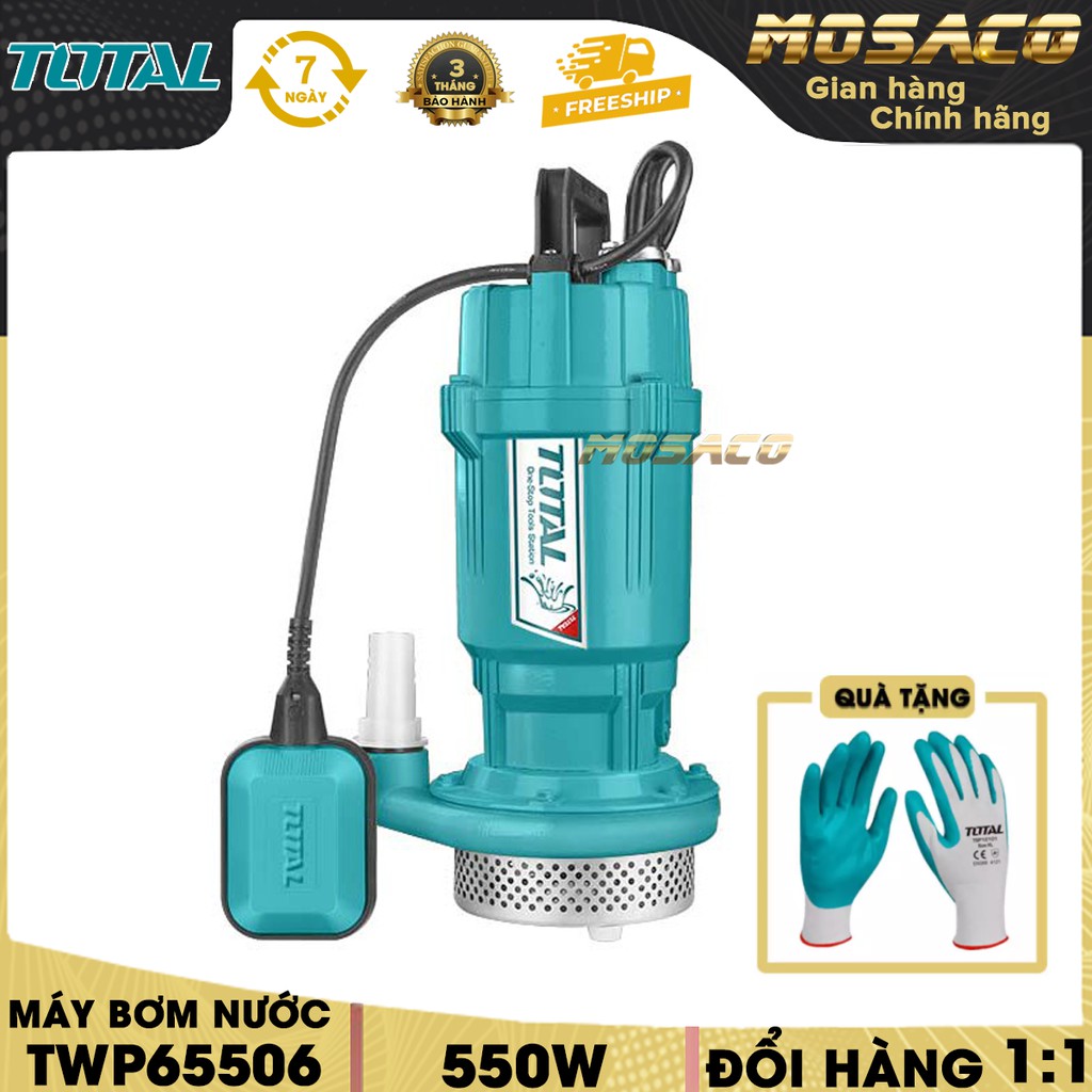 Máy bơm chìm nước sạch TWP65506 kèm công tắc phao..Môtơ dây đồng,chiều cao bơm tối đa: 25 m- MOSACO