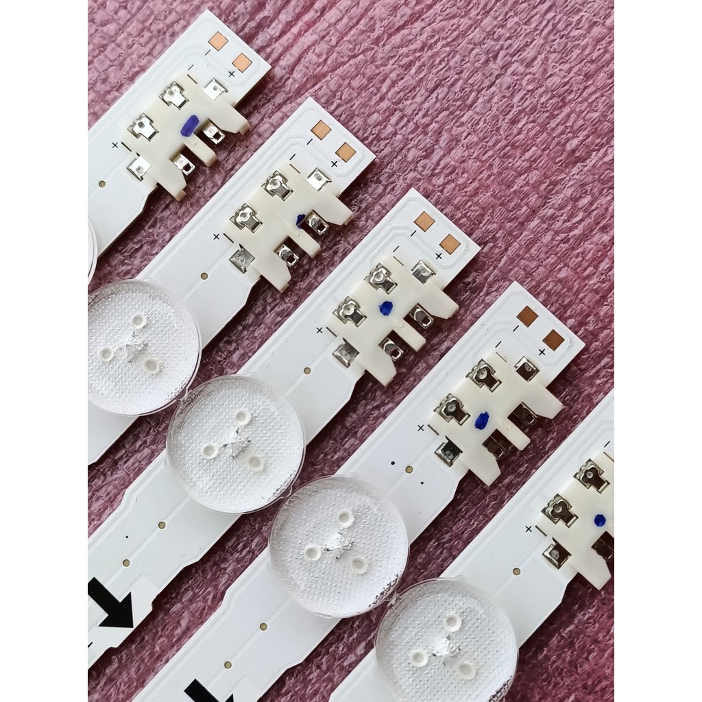 BỘ LED TIVI SAMSUNG 40H5500 40J5500 40H5552 40H6300 MỚI 100% LƯNG ĐỒNG HÀNG ZIN HÃNG, BỘ 5 THANH, MỖI THANH 9 BÓNG 3V