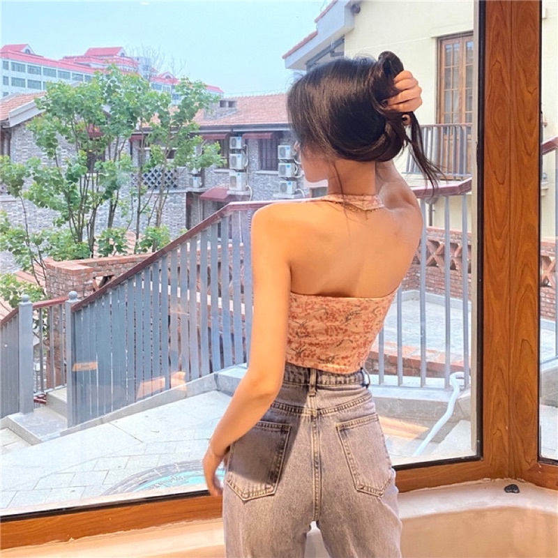 [SẴN] Áo Yếm Hoạ Tiết Vintage