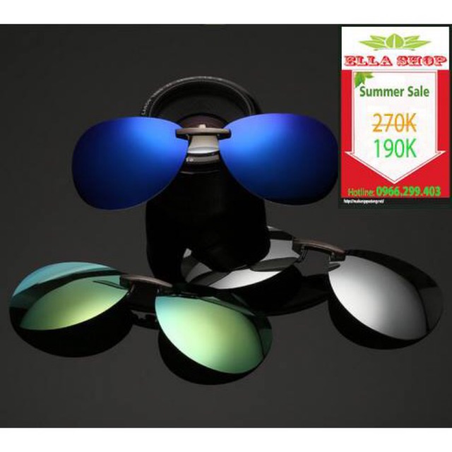 Kẹp kính râm to ngang + hộp bảo vệ (có video)