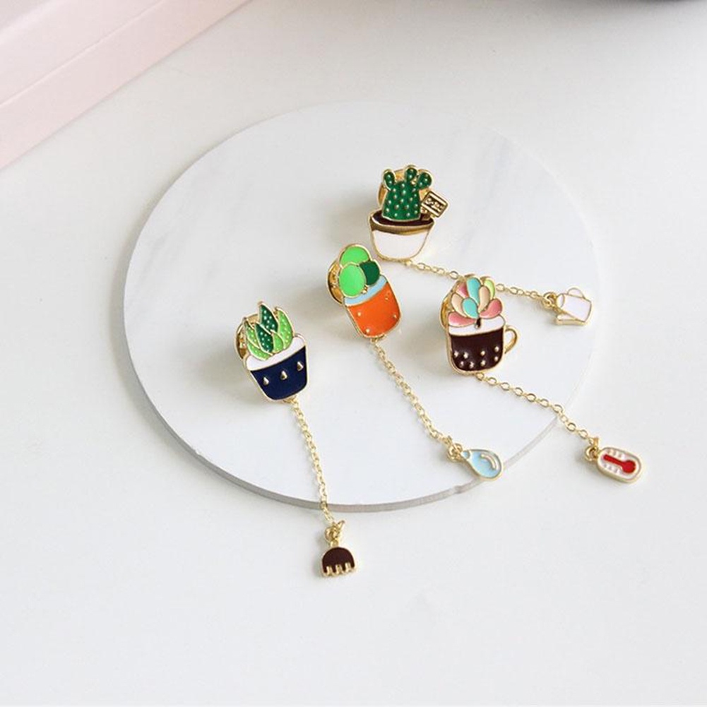 Ghim Cài Áo Hình Chậu Xương Rồng Đáng Yêu