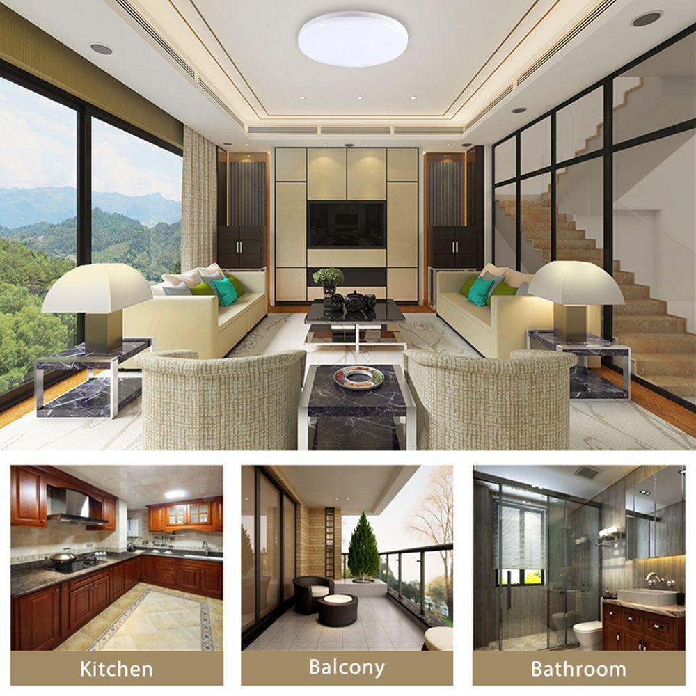 Đèn Trần Cảm Biến Chuyển Động Ánh Sáng Trắng Ngà Không Thể Điều Chỉnh