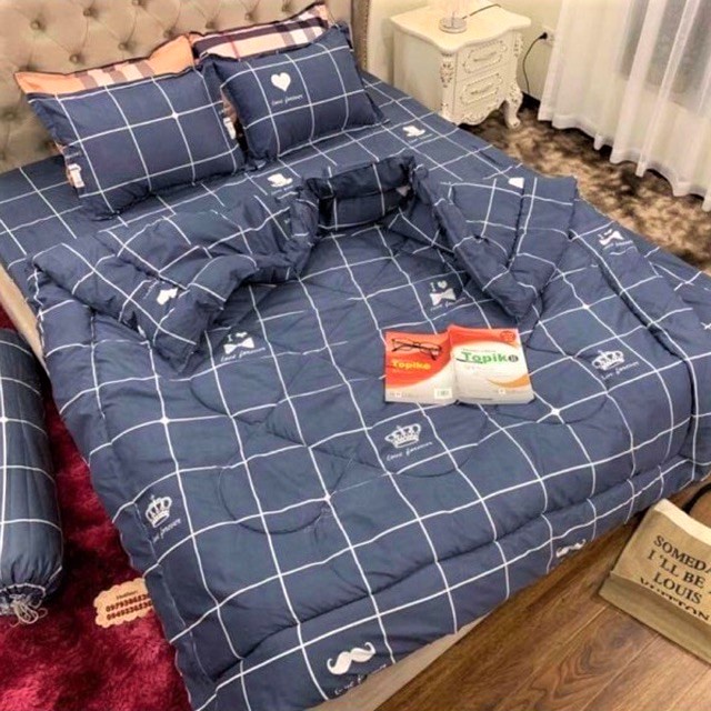 Chăn Phao Poly Cotton Có Ruột Bông Dày Dặn ,Siêu Ấm, Nhiều Mẫu Lựa Chọn