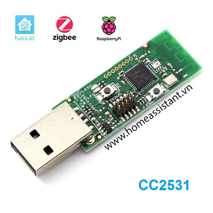 USB Zigbee CC2531 Flash Zigbee2MQTT (Hỗ trợ HomeAssistant) ZHA Hass