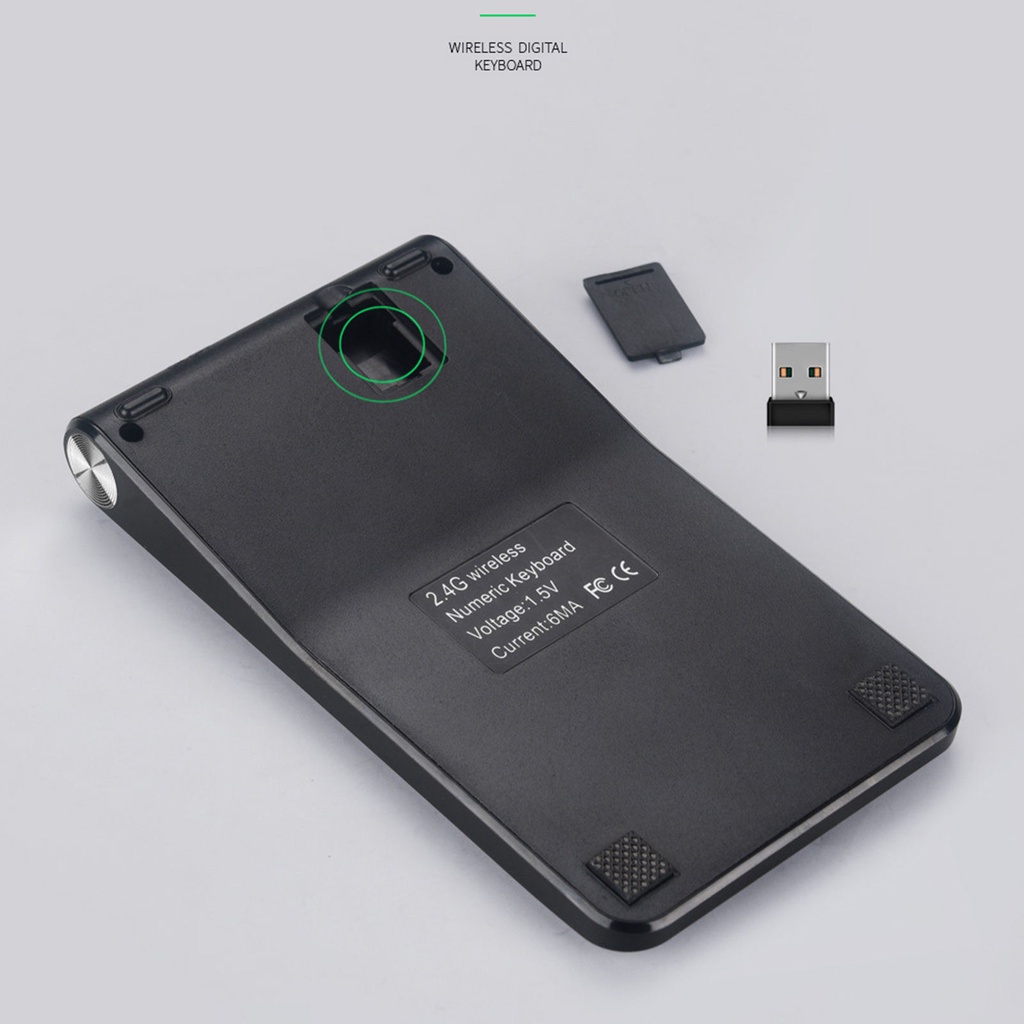 Bàn phím số không dây 2.4G tiện lợi cho máy tính Notebook