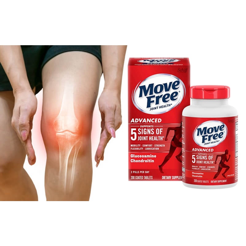 Hỗ trợ giảm đau xương khớp schif move free glucosamin và chondroitin 200 viên Healthy Care