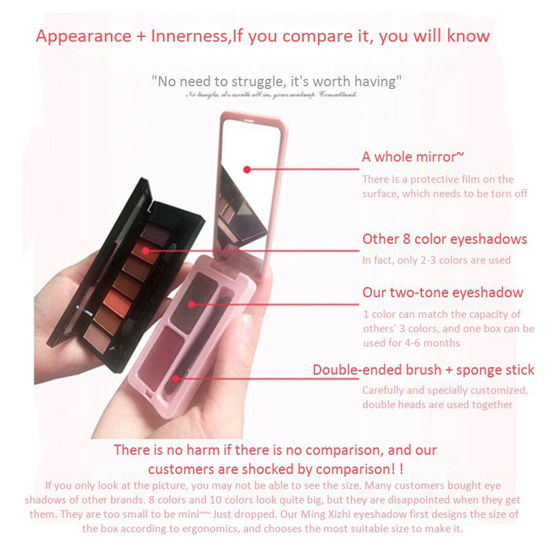(Hàng Mới Về) Bảng Phấn Mắt Minshzee 2 Màu Lì Và Ánh Ngọc Trai 01 | BigBuy360 - bigbuy360.vn
