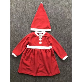 Váy H&M đỏ kèm mũ 4-5kg
