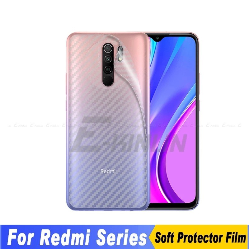 Miếng dán skin chống trầy xước Xiaomi miếng carbon dán lưng redmi 9 8 A C S 7 6 5 4 3 2 1 S PRIME