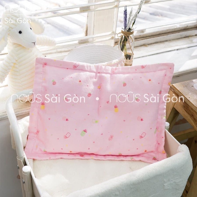 Gối xô bông hữu cơ  BOONA cao cấp mềm mại cho bé trai gái