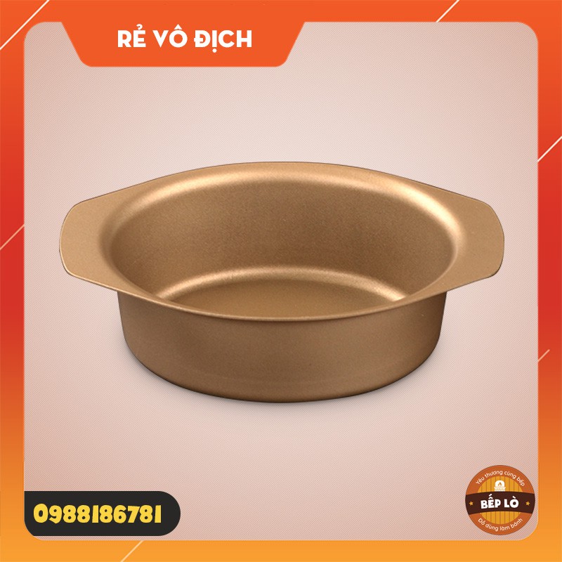 Khuôn oval chống dính mini vàng có tay cầm [SIÊU RẺ] nướng bánh bông lan phô mai - HÀNG MỚI VỀ