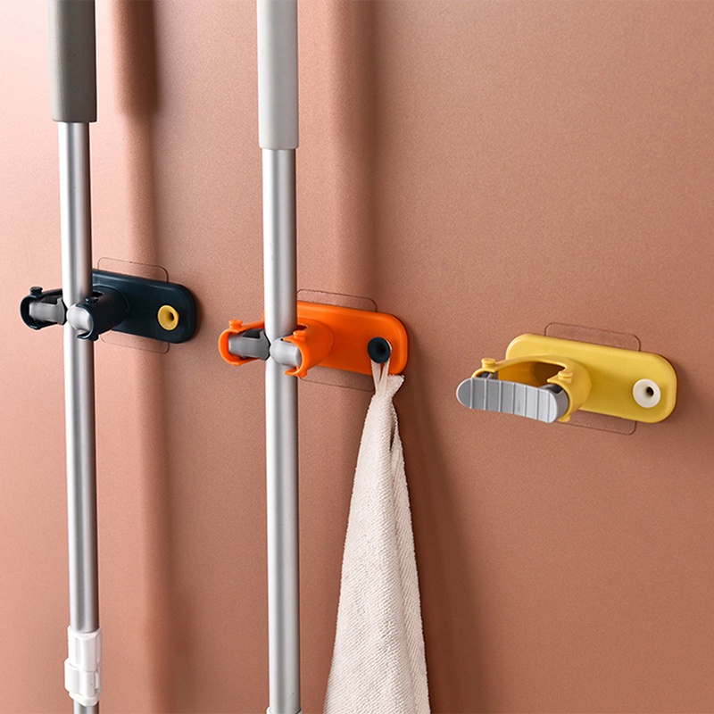 1 giá đỡ cây lau nhà gắn tường không để lại dấu vết đa năng tiết kiệm không gian