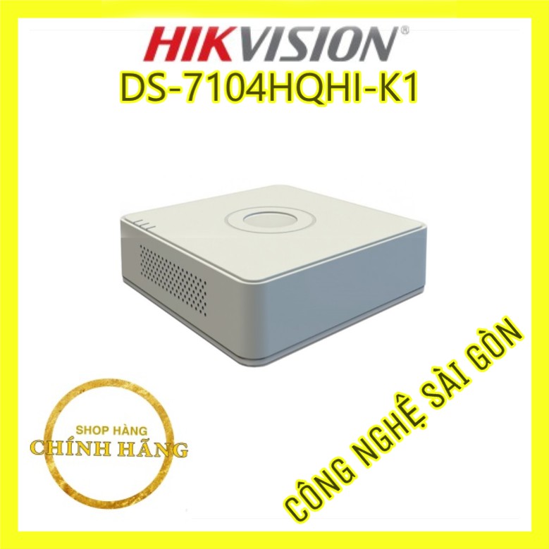 TRỌN BỘ 4 CAMERA HIKVISION DS-2CE16B2-IPF (HD 2.0MP) + ĐẦU GHI HÌNH DS-7104HGHI-F1+ổ cứng 500G   + 40m dây kèm nguồn