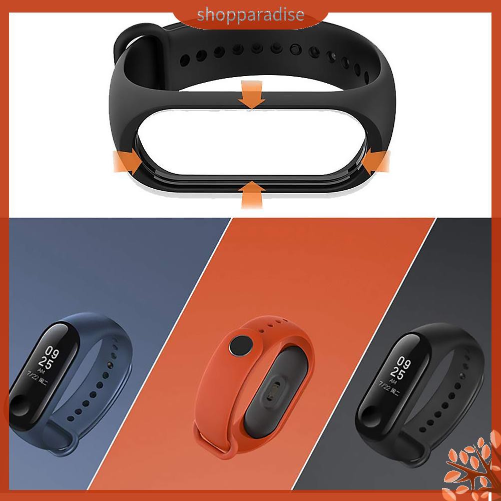 Set 10 Dây Đeo Silicon Cho Đồng Hồ Thông Minh Xiaomi Mi Band 3 / 4