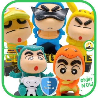 Mô Hình Shin Cậu Bé Bút Chì Shin Chan Shinnosuke cosplay Pokemon Pikachu Squirtle Charmander Bulbasaur Đồ chơi Beocaz